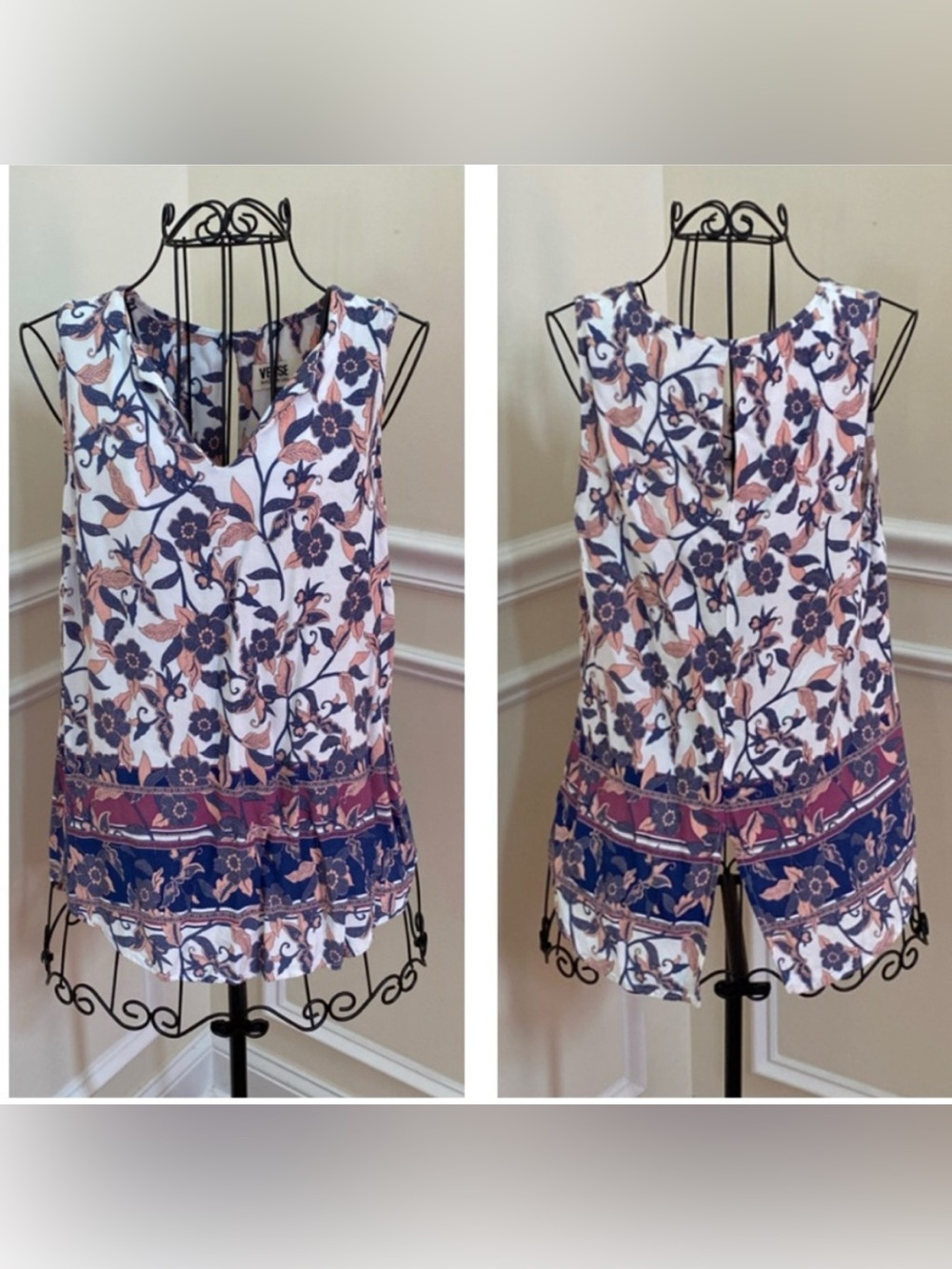 Verse Pullover Sleeveless V-Neck Floral Blouse Stitch Fix